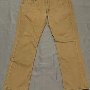 Levis 514 Pants Men's Size 38x32 Straight Fit Light Brown Khaki